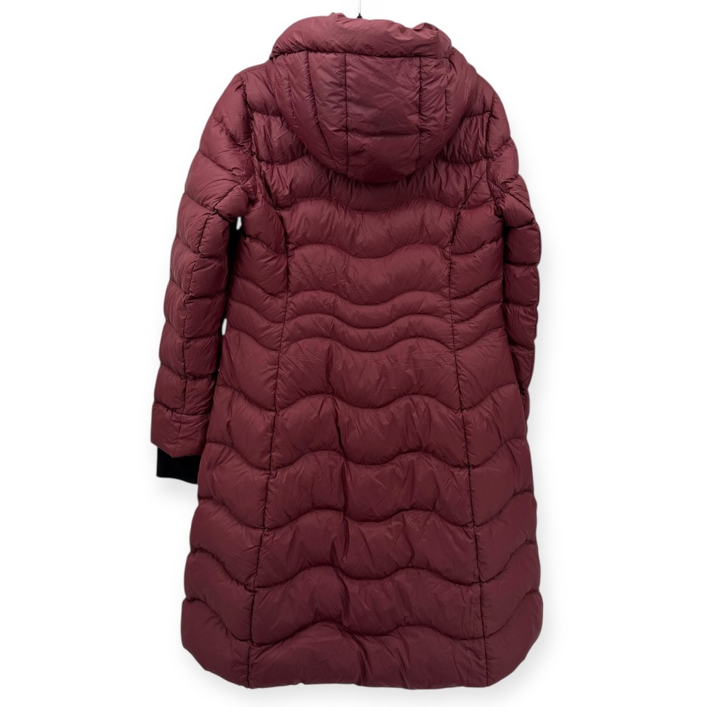 SOIA & KYO Lita-V Sustainable Lightweight Down‎ Coat in Merlot - Size Large - Picture 11 of 13